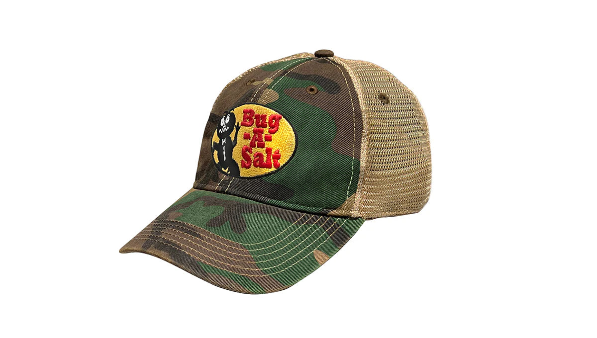 Camo BUG-A-SALT Premium Mesh Trucker Hat